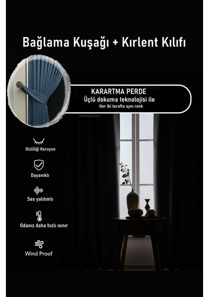 Blackout Indigo - Karartma Güneşlik Ses ve Isı yalıtımlı