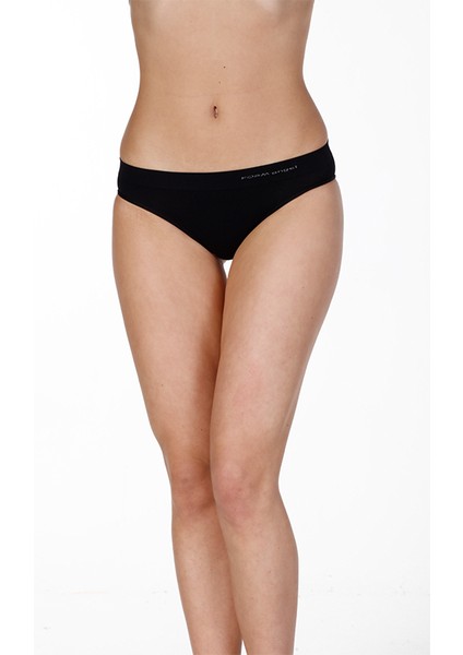 GREGER352525223 Dikişsiz Seamless Slip Bikini Kadın Toparlayıcı Külot Siyah