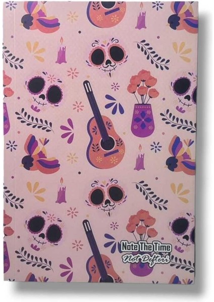 Çizgisiz Defter Müzik Sever Temalı Notebook Defter 14CM x 21CM Notebook