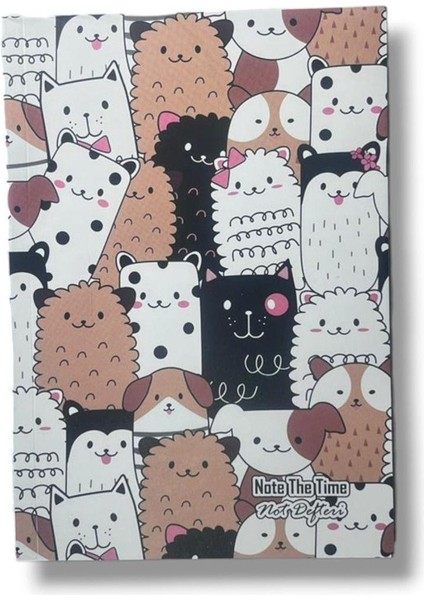 Çizgisiz Defter Sevimli Köpek Temalı Notebook Defter 14CM x 21CM Notebook