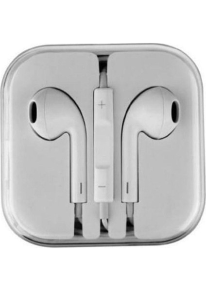Beyaz Kablolu Kulaklık Ios Android Uyumlu 3,5mm Jack Girişli