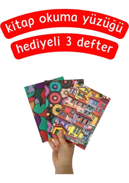 Koyu Renk Figürlü 3'lü Defter Seti