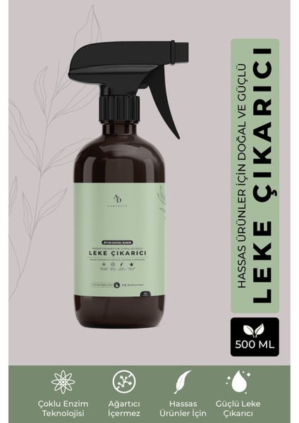 Hassas Ürünler Için Doğal ve Güçlü Leke Çıkarıcı Sprey - 500 ml