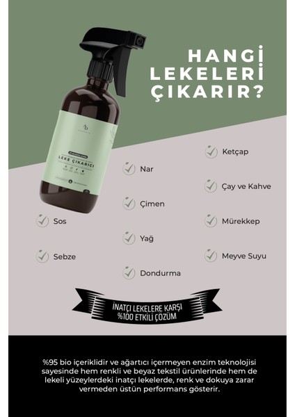 Hassas Ürünler Için Doğal ve Güçlü Leke Çıkarıcı Sprey - 500 ml fırsatları
