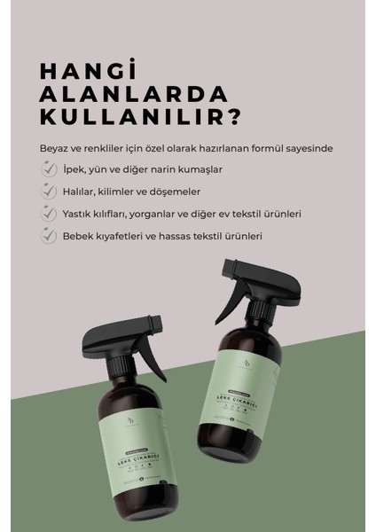 Hassas Ürünler Için Doğal ve Güçlü Leke Çıkarıcı Sprey - 500 ml indirimleri