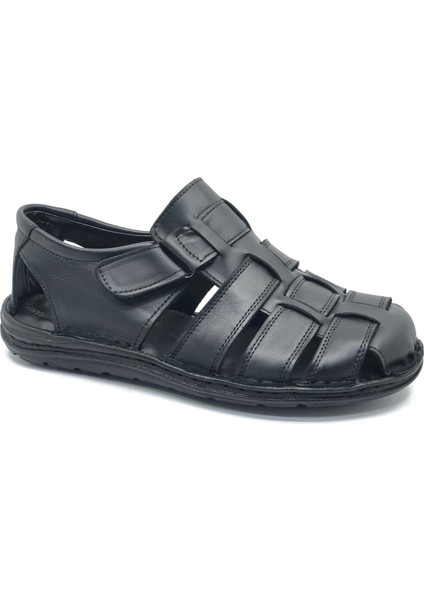 %100 Hakiki Deri Tam Ortapedik Erkek Sandalet