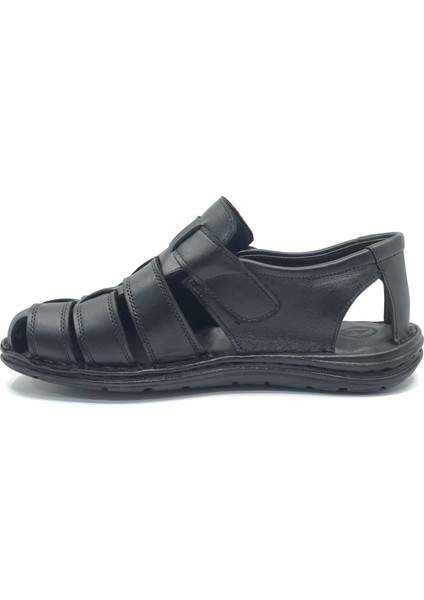 %100 Hakiki Deri Tam Ortapedik Erkek Sandalet