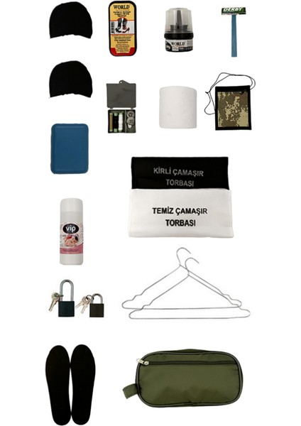 12'li Temel Askeri Malzeme ve Iç Çamaşır Seti fiyatları