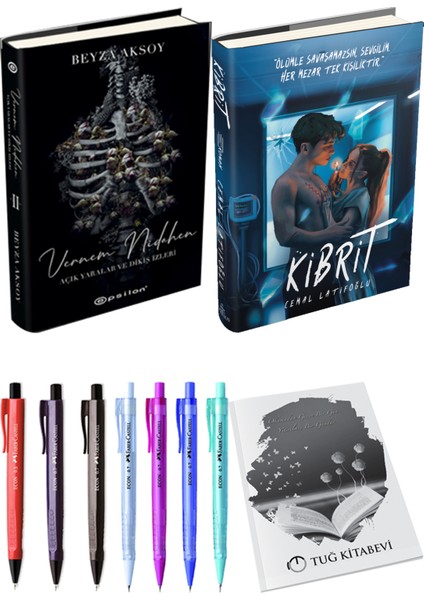 Kibrit Ciltli Cemal Latifoğlu ve Epsilon Yayınevi Vernem Nidahen Ciltli Beyza Aksoy 2li Set