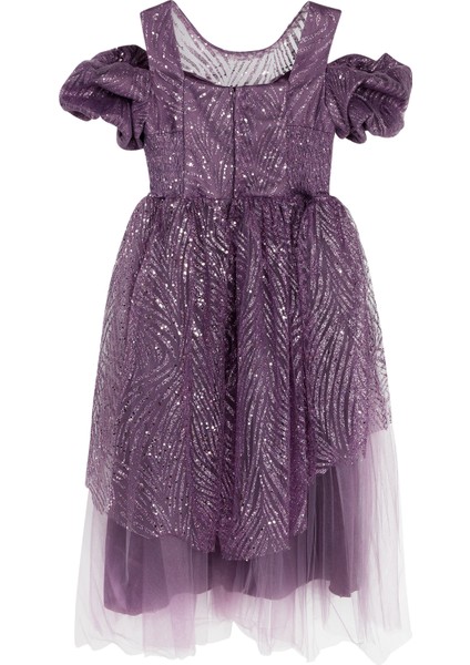 Kız Çocuk Abiye 6-14 Yaş Lavanta fiyatları