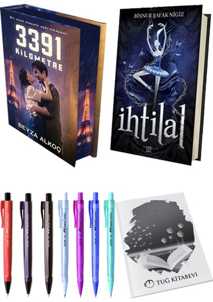 Ihtilal 1 Zelzele Ciltli Binnur Şafak Nigiz ve 3391 Kilometre Film Özel Baskı Ciltli Beyza Alkoç 2li Set
