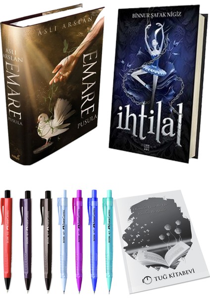 Ihtilal 1 Zelzele Ciltli Binnur Şafak Nigiz ve Emare Pusula Ciltli Aslı Arslan 2li Set