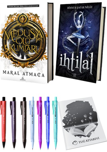 Ihtilal 1 Zelzele Ciltli Binnur Şafak Nigiz ve Ephesus Medusanın Ölü Kumları Ciltli Maral Atmaca 2li Set