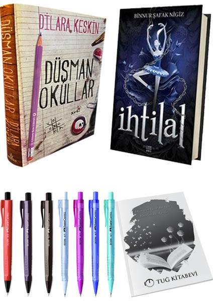 Ihtilal 1 Zelzele Ciltli Binnur Şafak Nigiz ve Ephesus Yayınları Düşman Okullar 1 Ciltli Dilara Keskin 2li Set