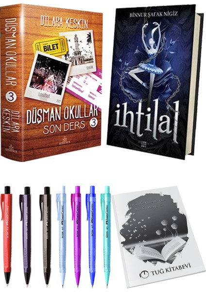 Ihtilal 1 Zelzele Ciltli Binnur Şafak Nigiz ve Ephesus Yayınları Düşman Okullar 3 Ciltli Dilara Keskin 2li Set