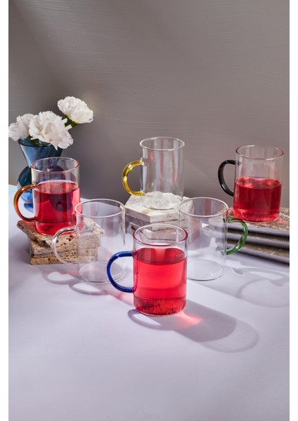 Murano 6lı Renkli 325ML Kupa