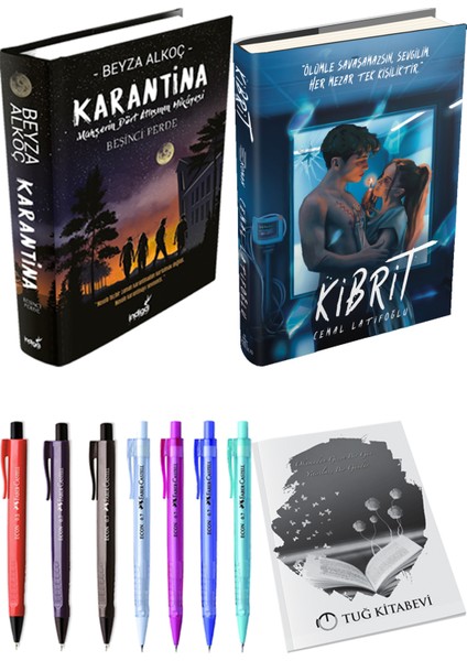 Kibrit Ciltli Cemal Latifoğlu ve Karantina 5 Ciltli Beyza Alkoç 2li Set