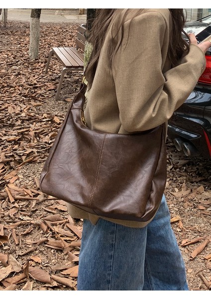 Maillard Retro Crossbody Çanta Kadın Çantası Çok Yönlü Büyük Kapasiteli Omuz Çantası (Yurt Dışından)