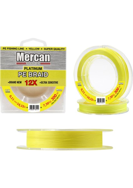 Pe Örgü Platinum X12 Sarı Ip 300M Makara Misina fırsatları