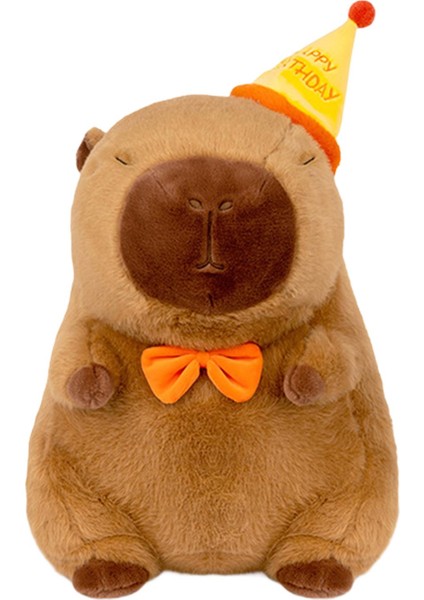 Capybara Doldurulmuş Oyuncak Gerçekçi Şkinler Için Aile Çocukları Şapkalı 33CM (Yurt Dışından) modelleri