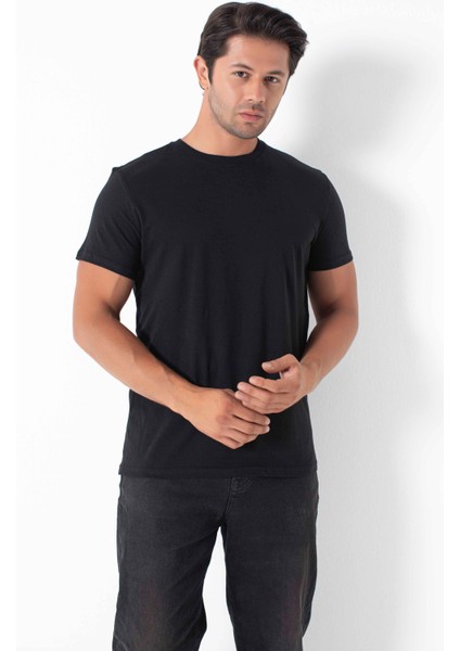 Erkek Beyaz T-Shirt Pamuk Bisiklet Yaka Regular Fit fiyatları