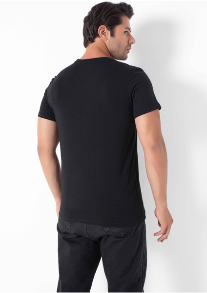 Erkek Beyaz T-Shirt Pamuk Bisiklet Yaka Regular Fit fırsatları