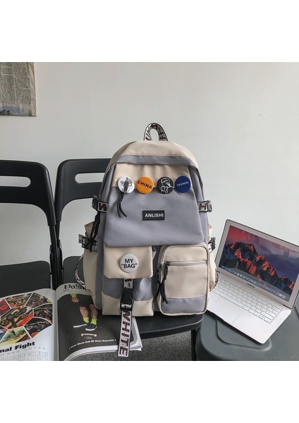 Lise Ortaokul Öğrencisi Okul Çantası Üniversite Öğrencisi Büyük Kapasiteli Ilkokul Öğrencisi Basit Bilgisayar Seyahat Sırt Çantası (Yurt Dışından)