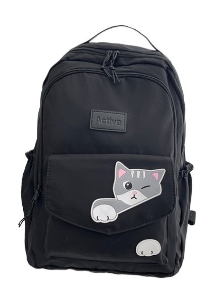 Yeni Büyük Kapasiteli Sırt Çantası Kadın Sevimli Yavru Kedi Karikatür Okul Çantası Ilk ve Ortaokul Öğrencileri Için (Yurt Dışından)
