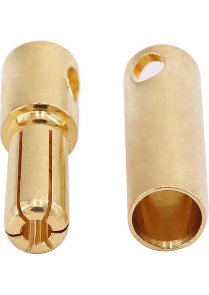 Roba 5mm Altın Kaplama Banana Dişi Erkek Soket 60A Pil Batarya Lion Bullet Plug Kablo Konnektör Esc Motor Rc Done Helikopter Uçak Araba Fiş
