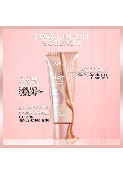 Glotion All-in-one Doğal Işıltı 902 - Fair Glow 40 ml Highlighter, Likit Aydınlatıcı