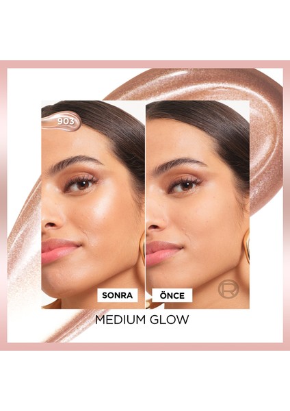 Glotion All-in-one Doğal Işıltı 902 - Fair Glow 40 ml Highlighter, Likit Aydınlatıcı