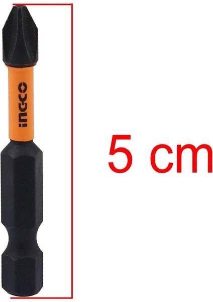 5 Adet Mıknatıslı Matkap Bits Uç Ph2 50 mm Vida Sökme 5 cm Yıldız Matkap Vidalama Ucu S2 Çeliği