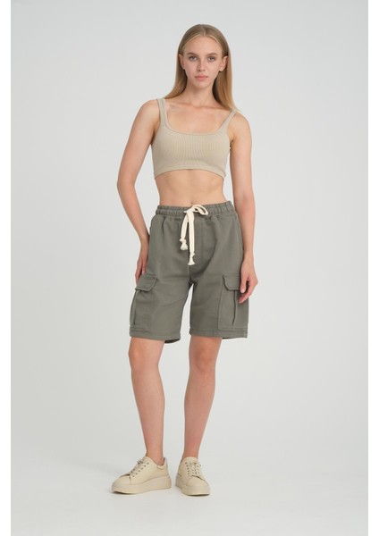 Kargo Cepli Comfort Fit Bermuda Şort (Ag-2y)