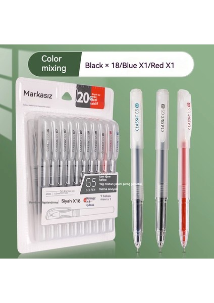 12'li Paket Jel Kalem Öğrenci Imza Kalemleri (Yurt Dışından)