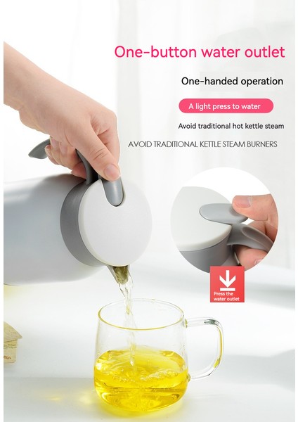 Dış Mekan Termos Şişesi Ev Büyük Kapasiteli Su Isıtıcısı 1200 ml (Yurt Dışından)