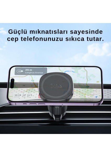 Airvent Magsafe Manyetik Araç Içi Telefon Tutucu, Klipsli Süper Mıknatıslı Telefon Tutucu