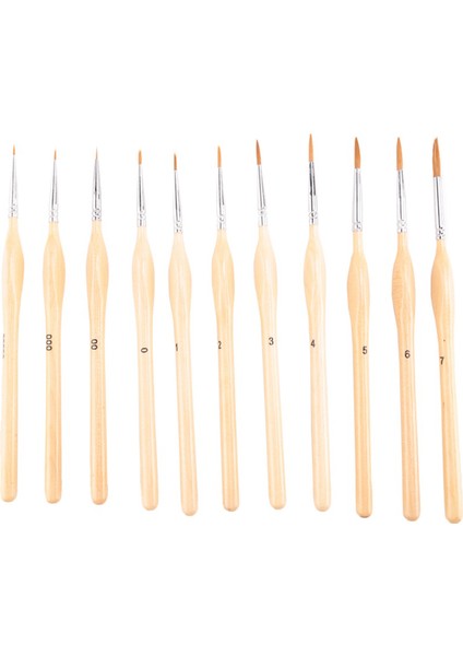 Minyatür Boya Fırçaları, 11PC Ince Detay Fırça Seti, Sanat, Sanatları, Akrilik, Suluboya Için Mini Küçük Resim Fırçaları (Yurt Dışından)