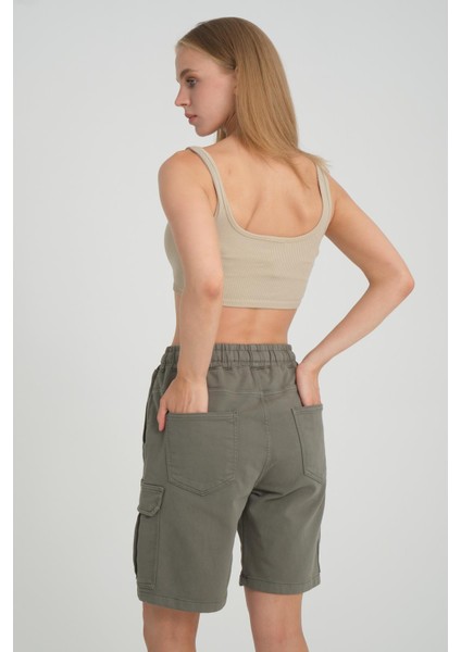Kargo Cepli Comfort Fit Bermuda Şort (Ag-2y)