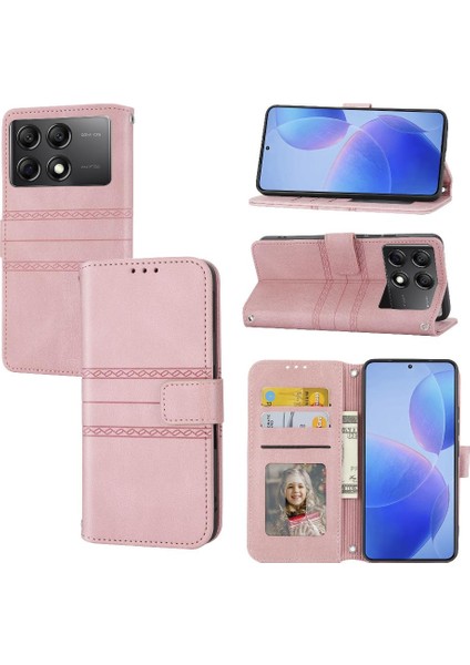 Manyi Mall Xiaomi Poco X6 Için Flip Case Cüzdan Kılıf Darbeye Koruyucu Kickstand (Yurt Dışından)