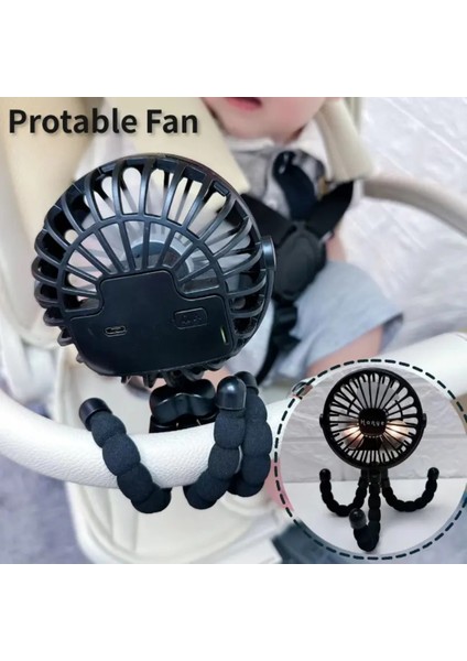 Bebek Arabası Fanı El Şarj Edilebilir USB Bıçaksız Küçük Katlanır Fan Sessiz Dış Mekan Fanı (Yurt Dışından) fiyatları
