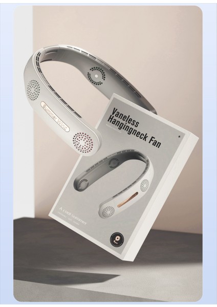 Taşınabilir Vantilatör Bıçaksız Soğutma Sessiz Fan USB Şarj Edilebilir Giyilebilir Boyun Bantlı Fan (Yurt Dışından)