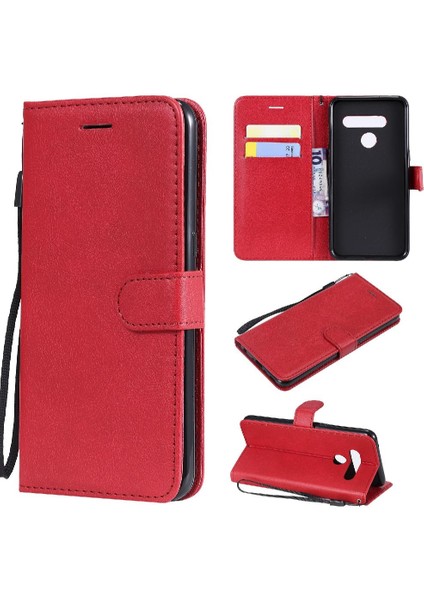 Lg V50 Klasik Düz Renk Iş Cüzdan Telefon Kılıfı Için Flip Case ile (Yurt Dışından)