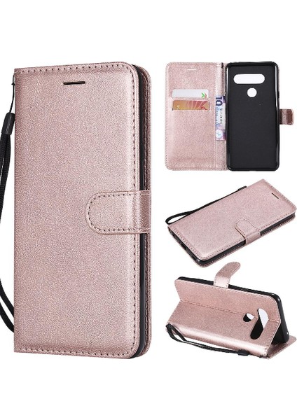 Kart Yuvası Yüksek Kaliteli Telefon ile Lg V40 Klasik Düz Renk Için Flip Case (Yurt Dışından)