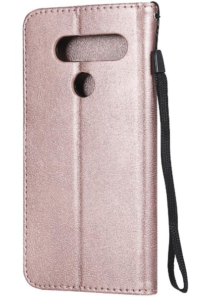 Kart Yuvası Yüksek Kaliteli Telefon ile Lg V40 Klasik Düz Renk Için Flip Case (Yurt Dışından)