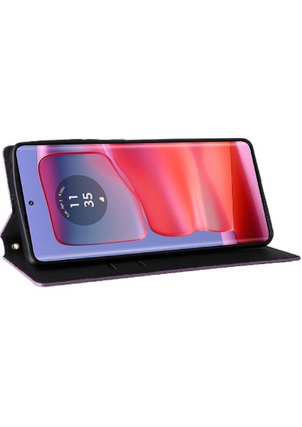 Motorola Moto Kenar 50 Pro Pu Deri 3D Desen Manyetik Kapatma (Yurt Dışından)
