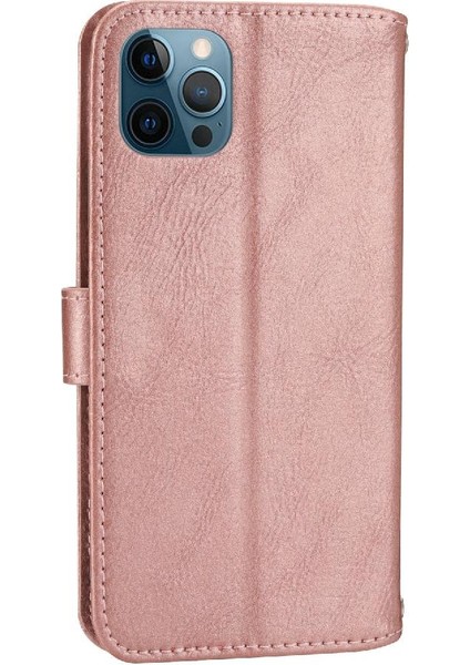 Iphone 12 Için Flip Case Pro Max Pu Deri Kickstand Anti Scratch Kart (Yurt Dışından)
