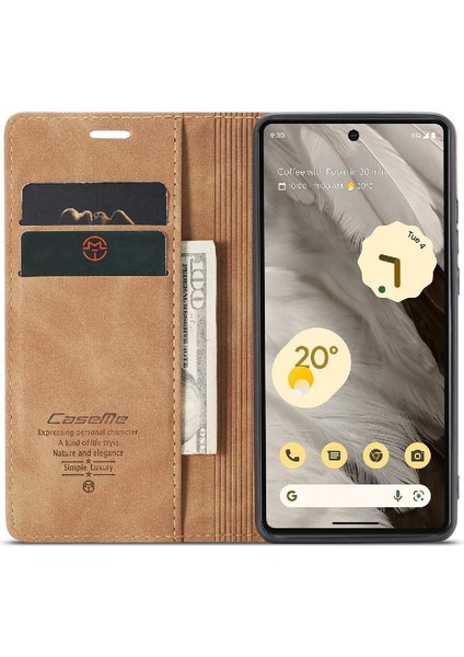 Google Pixel 7A Vintage Pu Deri Cüzdan Flip Için Flip Case Folio Kitap (Yurt Dışından)