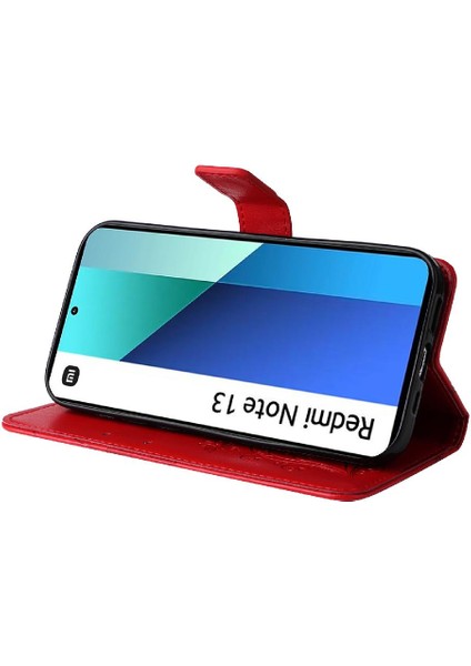 Xiaomi Redmi Not 13 Için Flip Case 4g Flip Kickstand Pu Deri Darbeye (Yurt Dışından)