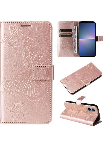 Sony Xperia 10 Vi Flip Kickstand Manyetik Kapak Pu Deri Kılıf ile (Yurt Dışından)