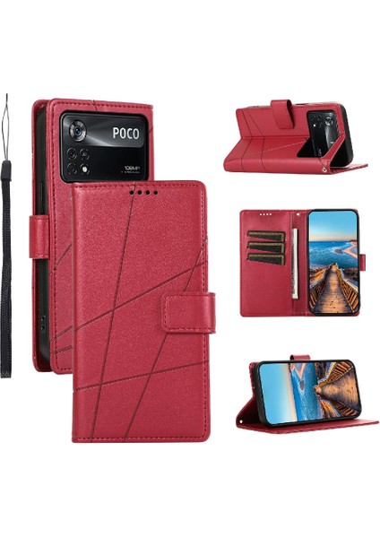 Xiaomi Poco X4 Pro 5g Için Flip Case Şok Emici Üç Kart Yuvaları (Yurt Dışından)